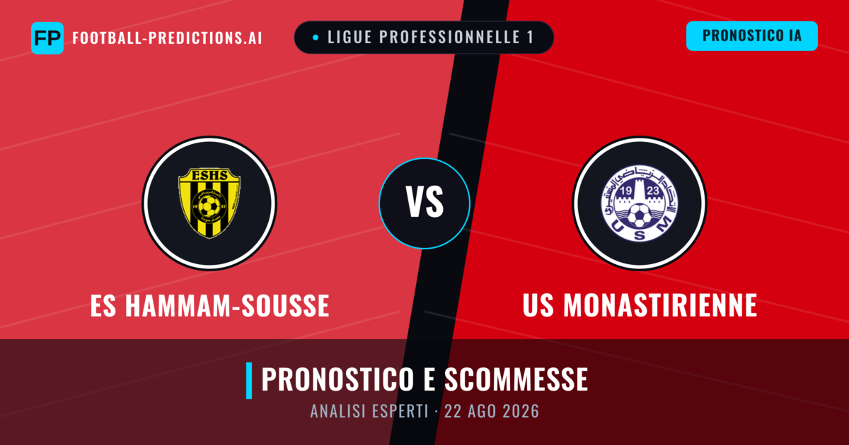 ES Hammam-Sousse vs US Monastirienne — pronostico e anteprima del match
