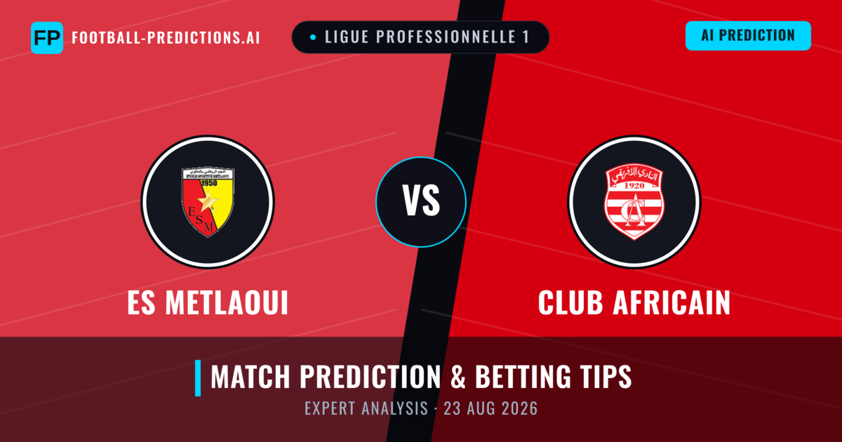 ES Metlaoui vs Club Africain — match prediction & preview