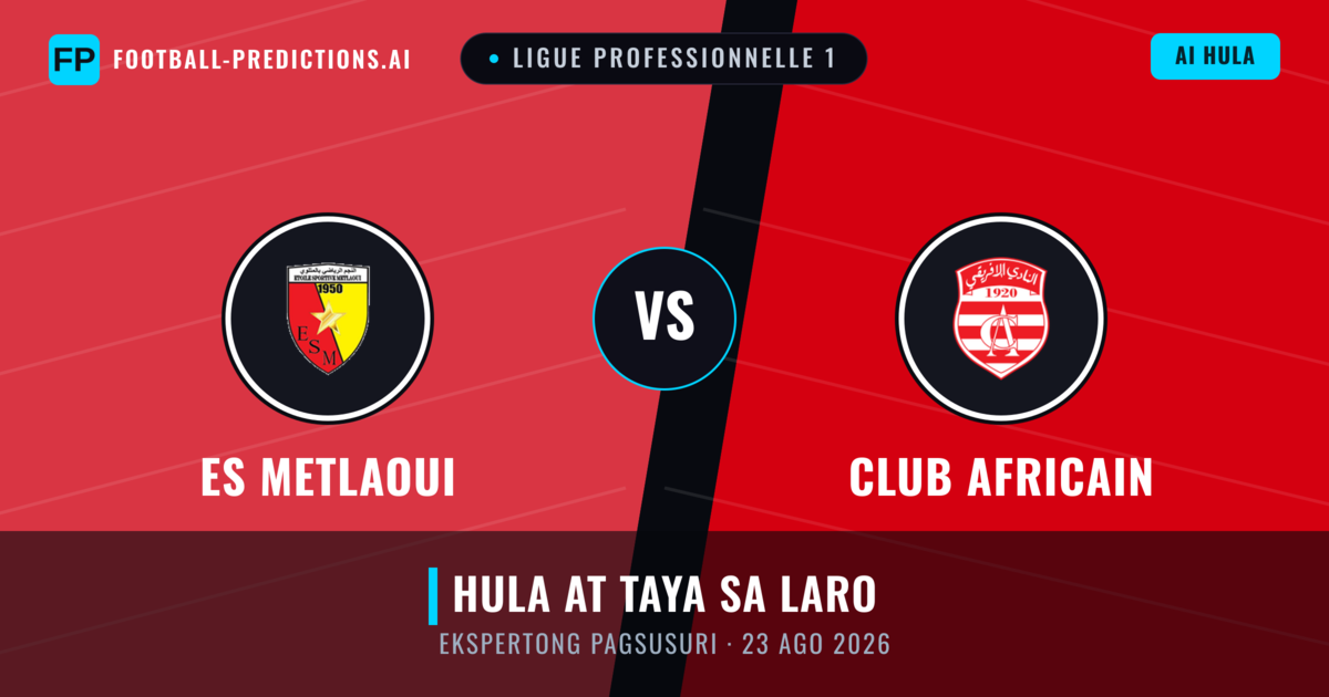 ES Metlaoui vs Club Africain — hula at preview ng laban