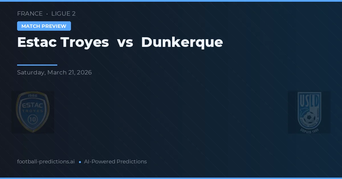 Estac Troyes vs Dunkerque — pronostic et avant-match