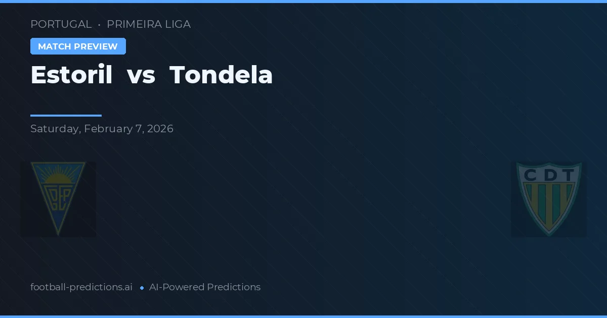 Estoril vs Tondela — match prediction & preview