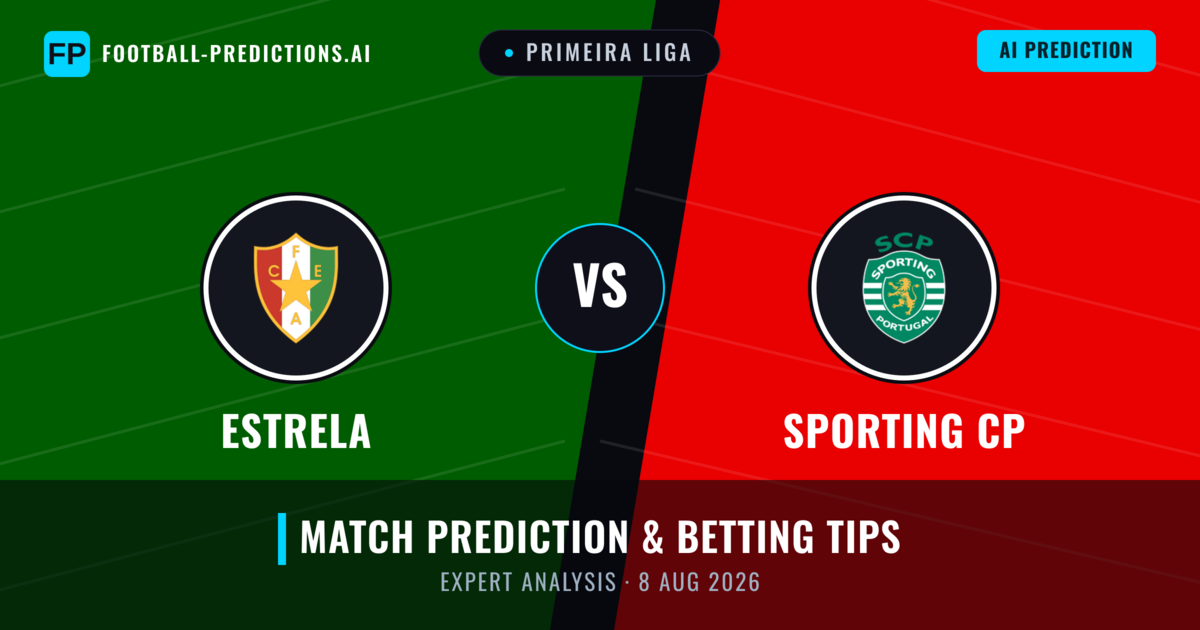 Estrela vs Sporting CP — match prediction & preview