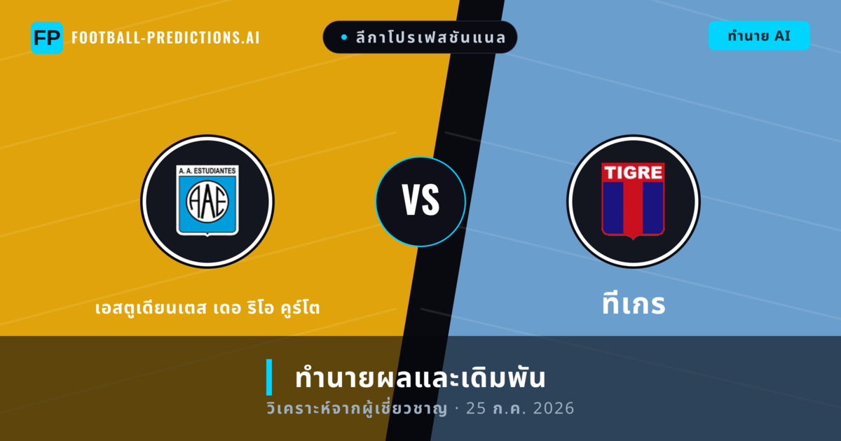 เอสตูเดียนเตส เดอ ริโอ คูร์โต พบ ทีเกร — ทำนายผลและพรีวิวการแข่งขัน