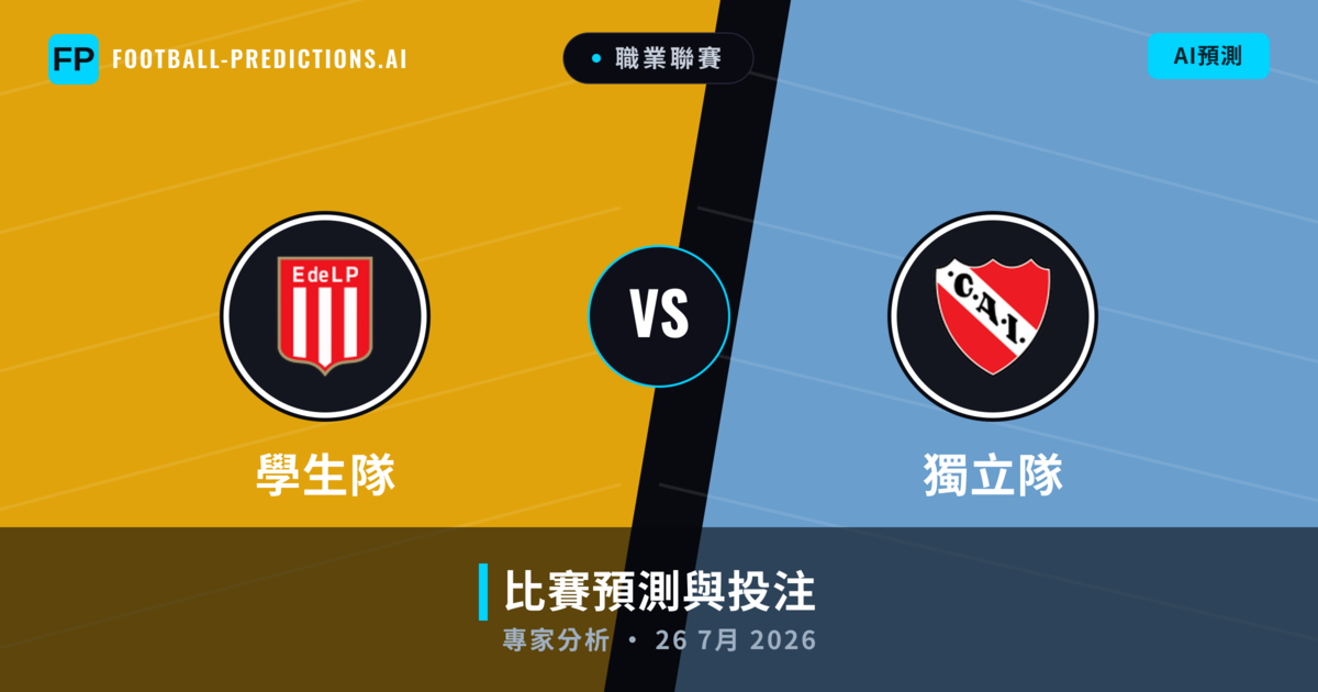 學生隊 vs 獨立隊 — 比赛预测和前瞻