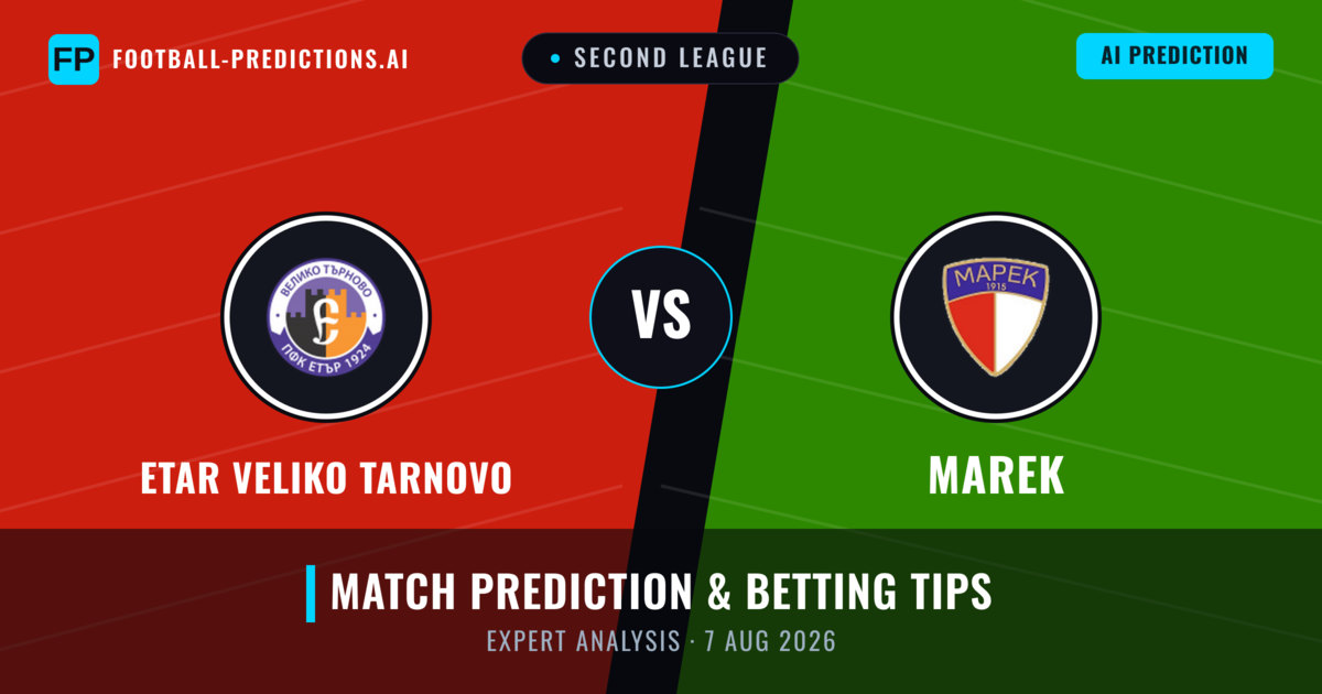 Etar Veliko Tarnovo vs Marek — match prediction & preview