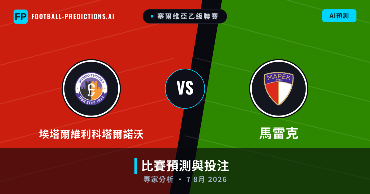 埃塔爾維利科塔爾諾沃 vs 馬雷克 — 比赛预测和前瞻