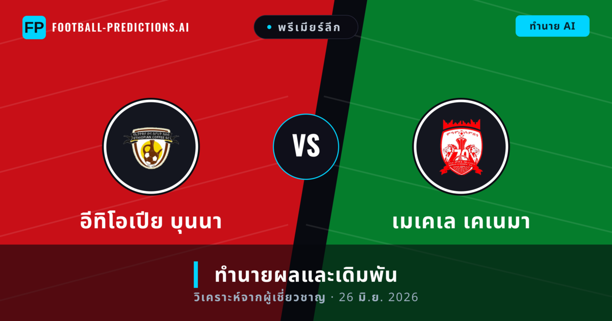 อีทิโอเปีย บุนนา พบ เมเคเล เคเนมา — ทำนายผลและพรีวิวการแข่งขัน