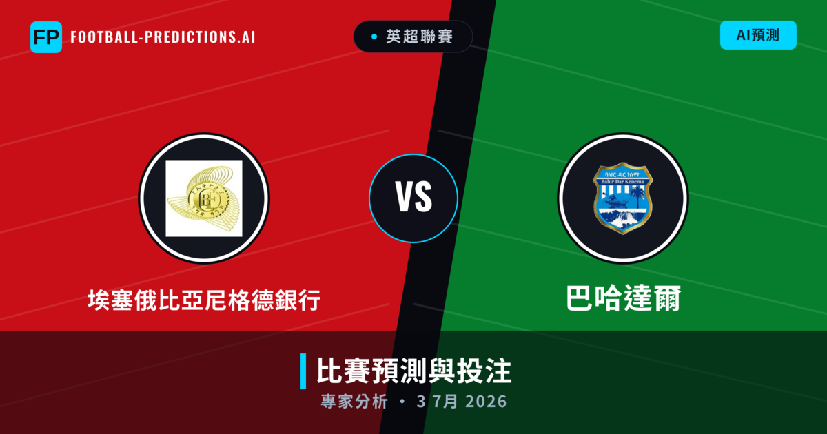 埃塞俄比亞尼格德銀行 vs 巴哈達爾 — 比赛预测和前瞻