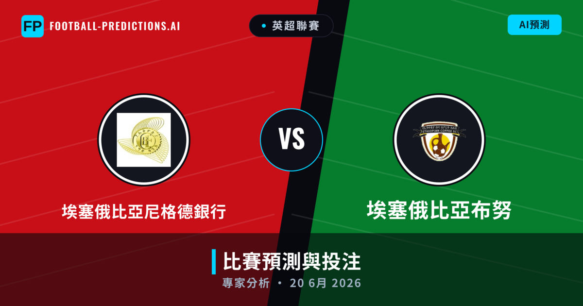 埃塞俄比亞尼格德銀行 vs 埃塞俄比亞布努 — 比赛预测和前瞻