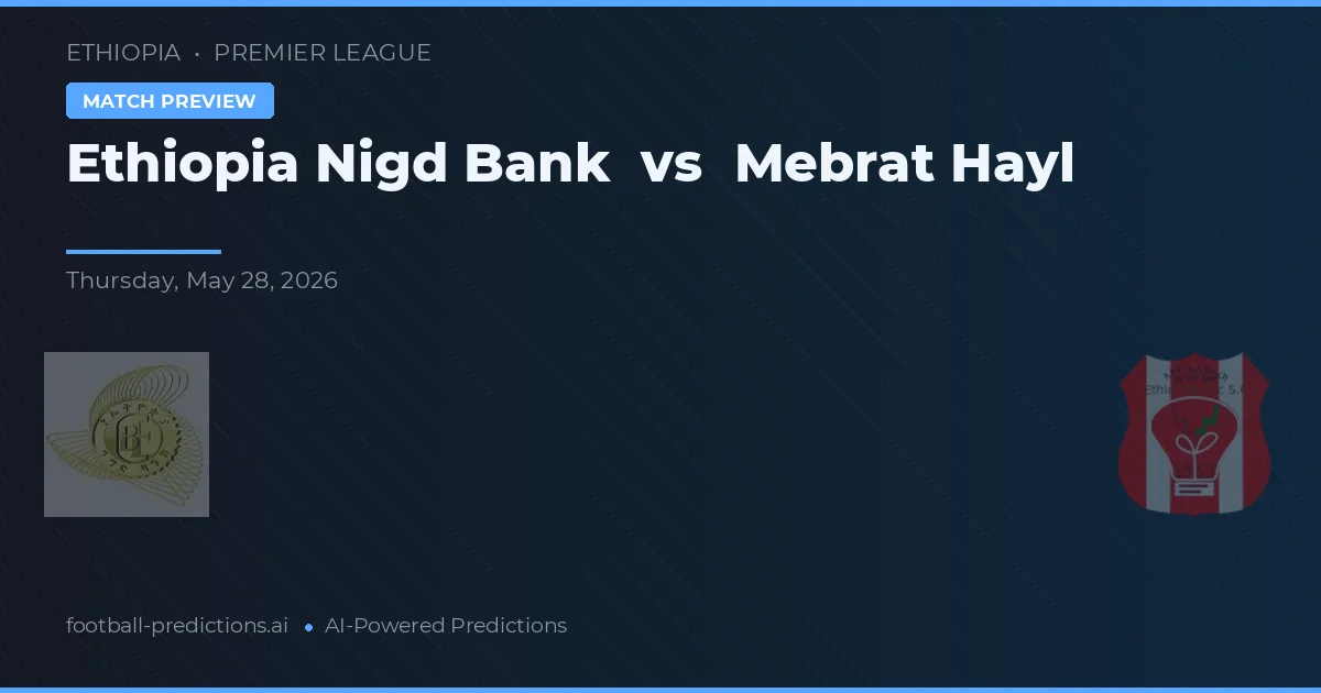 Bank Nigd Ethiopia vs Mebrat Hayl — prediksi dan pratinjau pertandingan