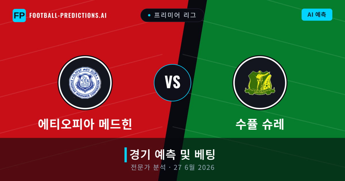 에티오피아 메드힌 대 수퓰 슈레 — 경기 예측 및 프리뷰