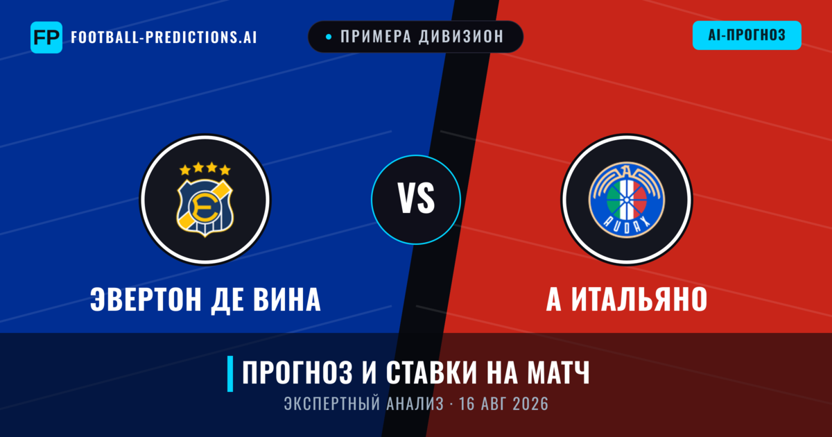Эвертон де Вина – А Итальяно — прогноз и превью матча