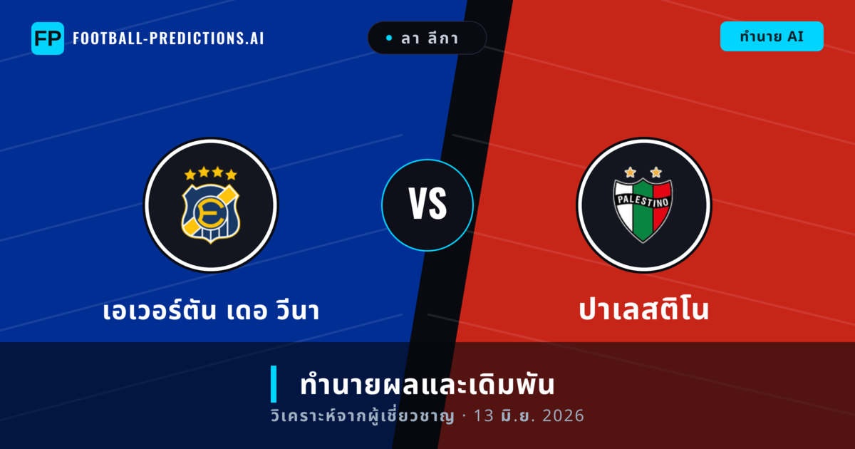 เอเวอร์ตัน เดอ วีนา พบ ปาเลสติโน — ทำนายผลและพรีวิวการแข่งขัน