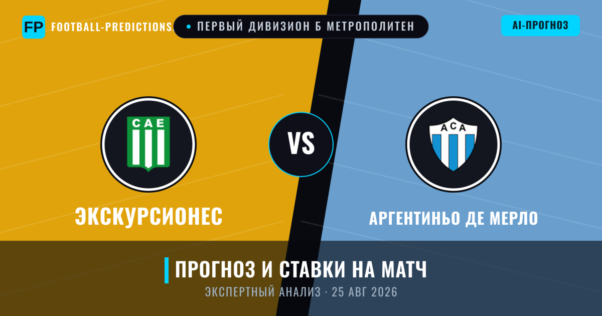 Экскурсионес – Аргентиньо де Мерло — прогноз и превью матча