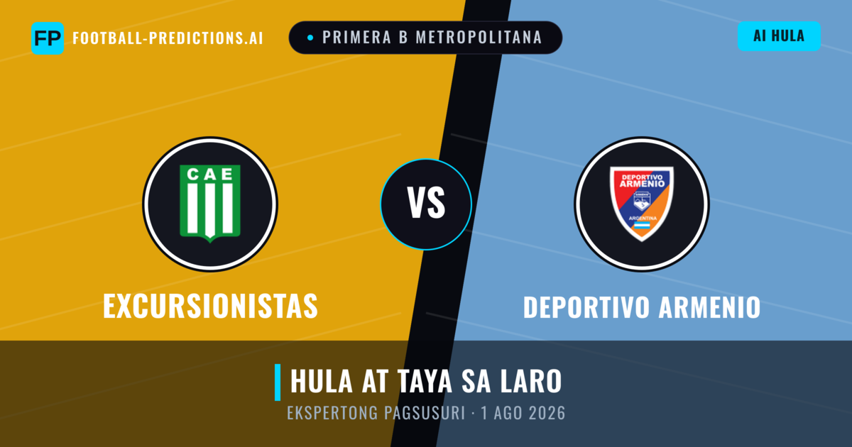 Excursionistas vs Deportivo Armenio — hula at preview ng laban
