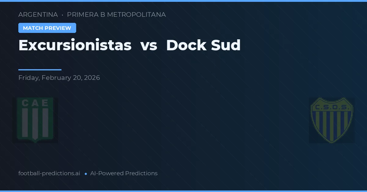 Excursionistas vs Dock Sud — pronostico e anteprima del match