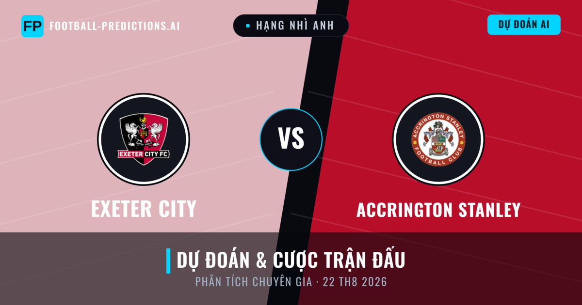 Exeter City vs Accrington Stanley — dự đoán và xem trước trận đấu