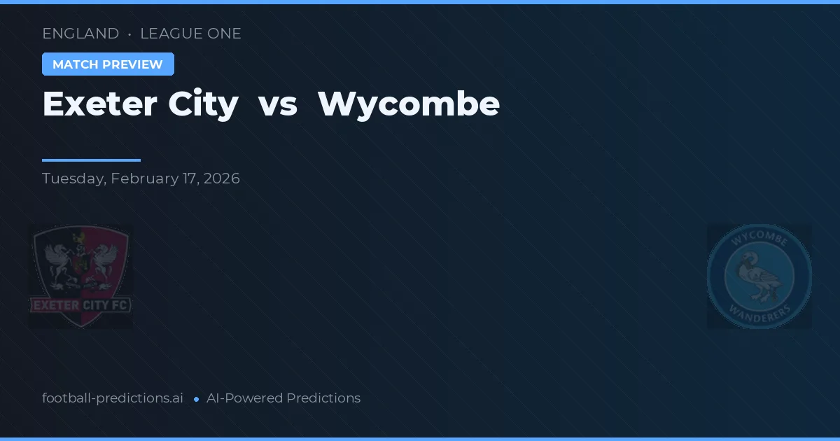 Exeter City vs Wycombe — match prediction & preview