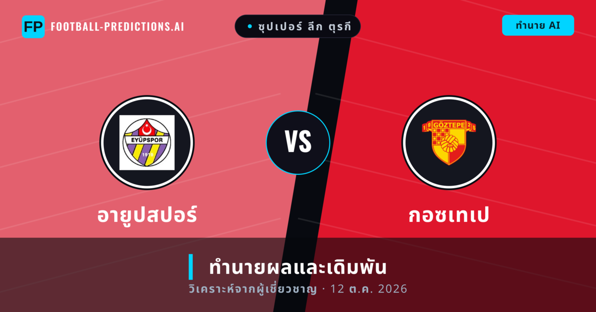 อายูปสปอร์ พบ กอซเทเป — ทำนายผลและพรีวิวการแข่งขัน