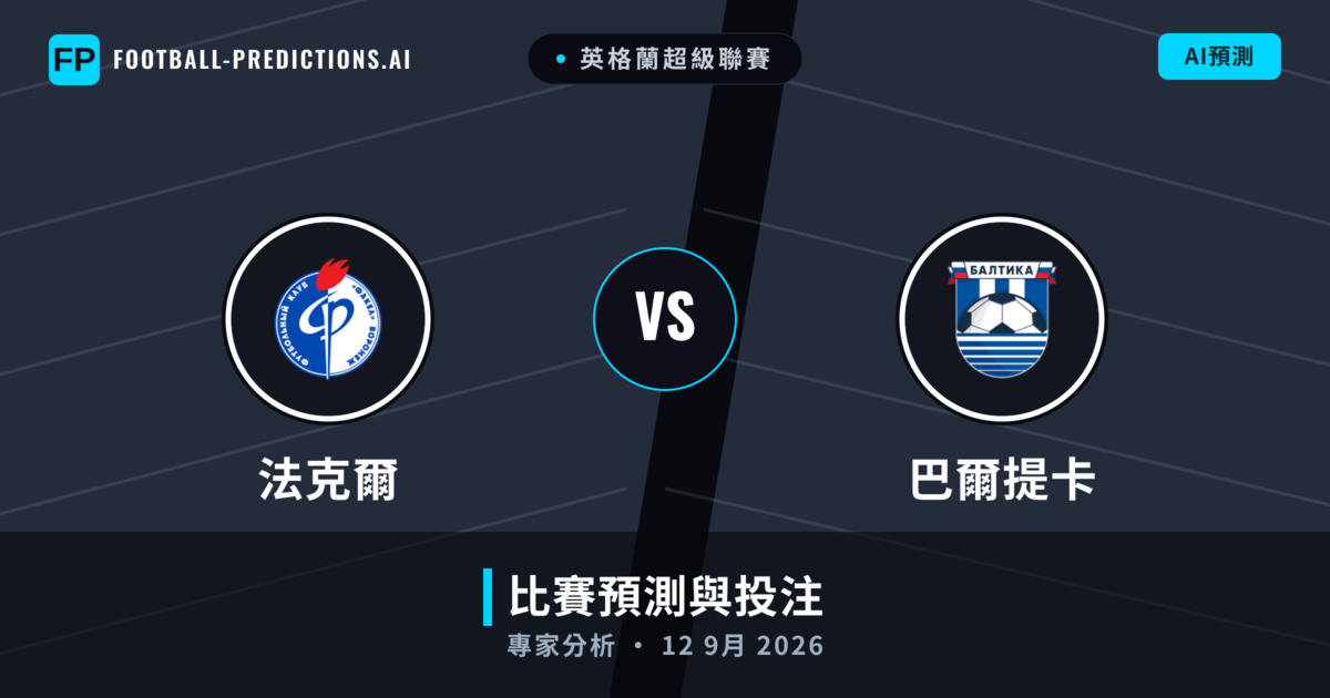 法克爾 vs 巴爾提卡 — 比赛预测和前瞻