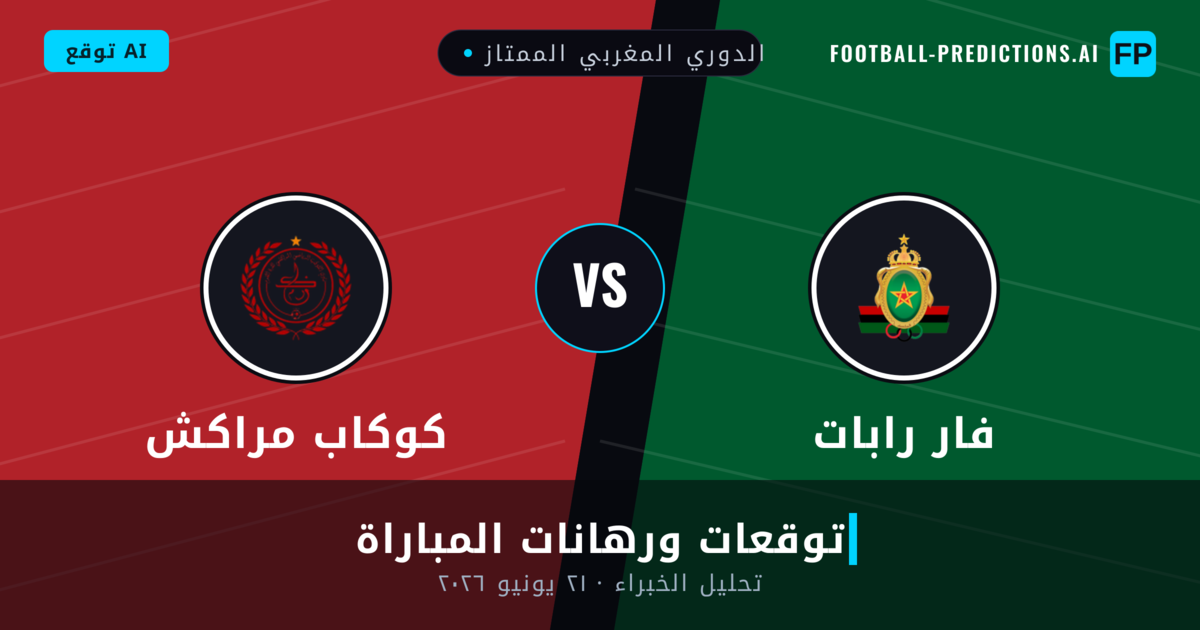 فار رابات ضد كوكاب مراكش — توقعات ومعاينة المباراة
