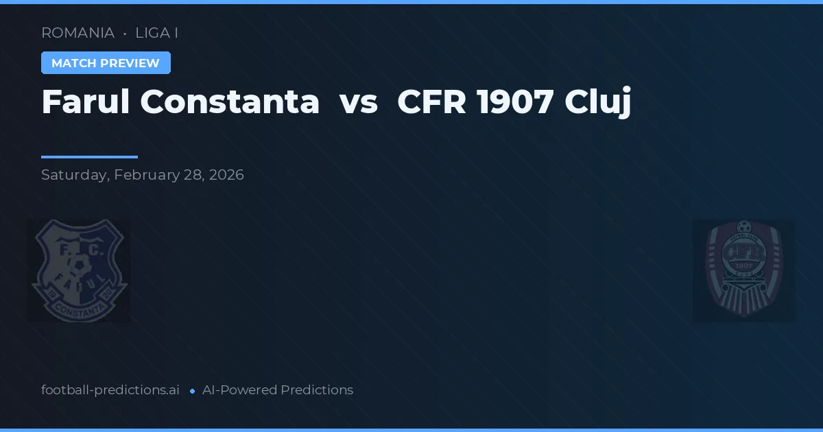 Farul Constanța vs CFR 1907 Cluj — Prognose und Spielvorschau