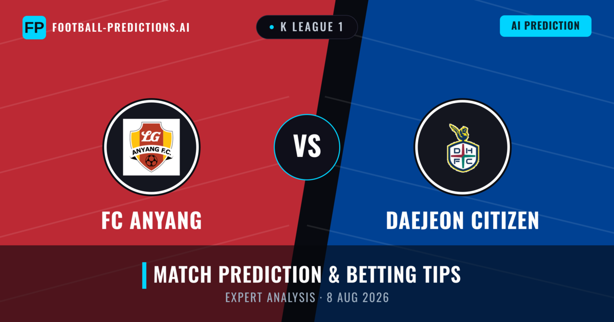 FC Anyang vs Daejeon Citizen — match prediction & preview