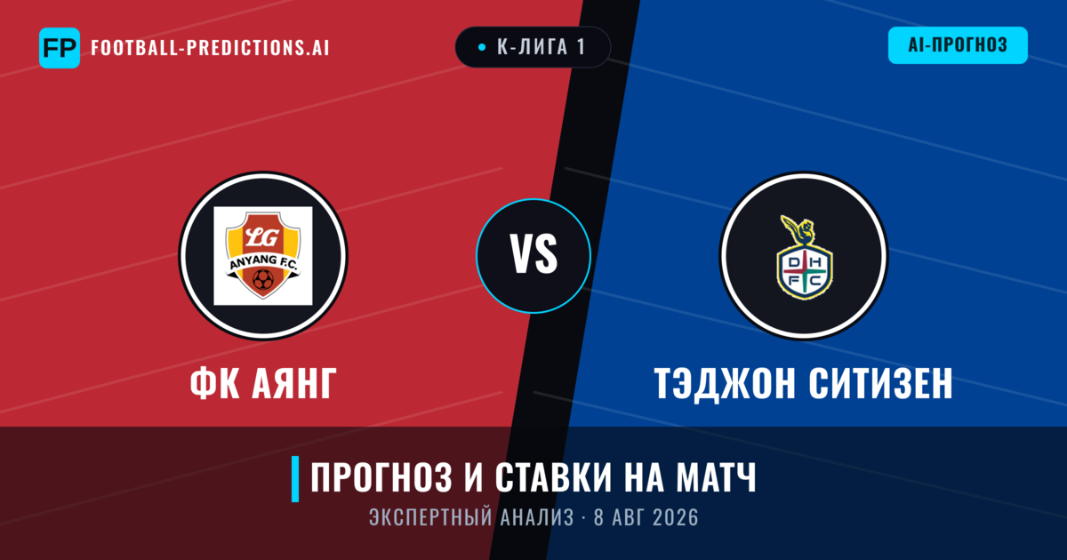 ФК Аянг – Тэджон Ситизен — прогноз и превью матча