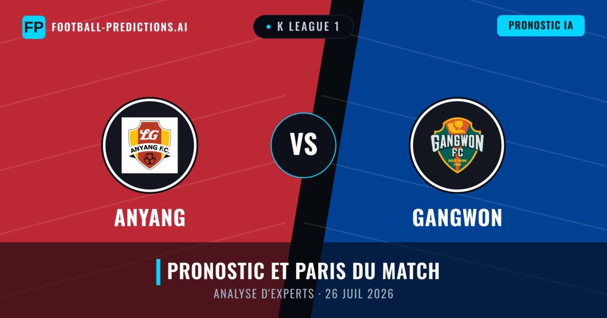 Anyang vs Gangwon — pronostic et avant-match
