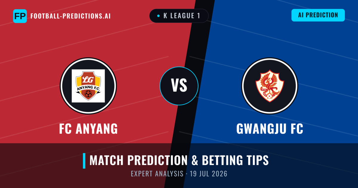 FC Anyang vs Gwangju FC — match prediction & preview