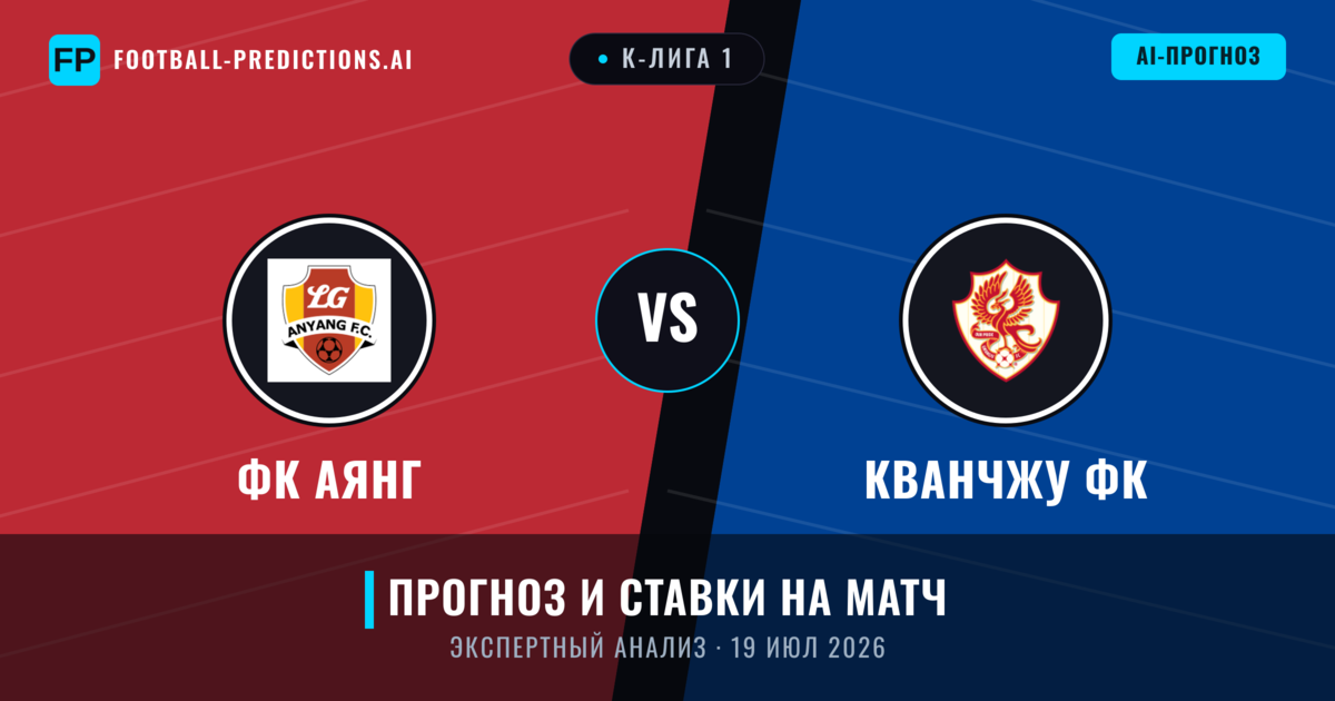 ФК Аянг – Кванчжу ФК — прогноз и превью матча