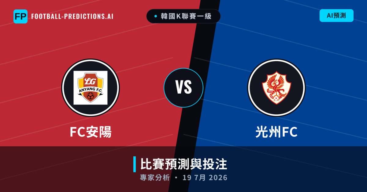 FC安陽 vs 光州FC — 比赛预测和前瞻