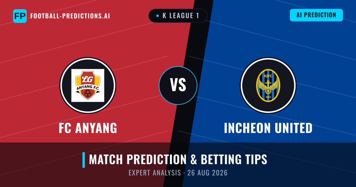 FC Anyang vs Incheon United — match prediction & preview