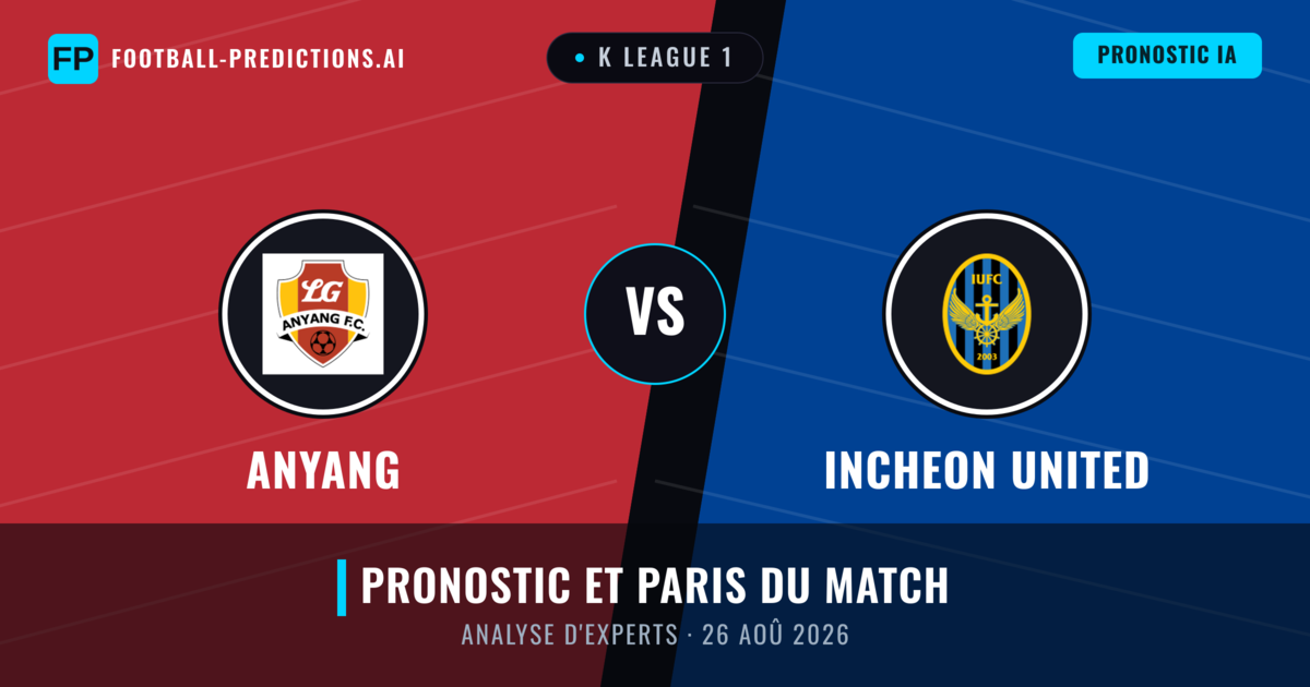 Anyang vs Incheon United — pronostic et avant-match