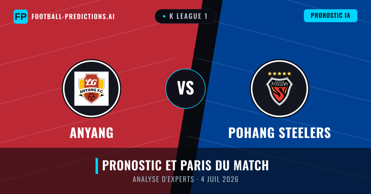 Anyang vs Pohang Steelers — pronostic et avant-match