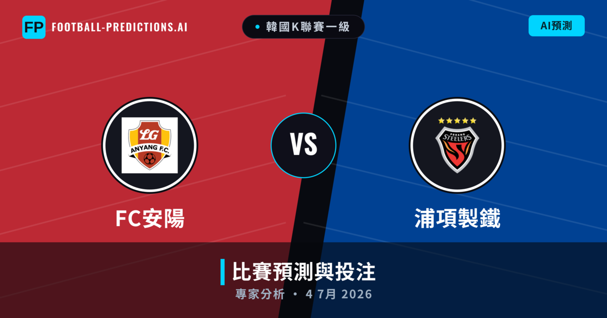 FC安陽 vs 浦項製鐵 — 比赛预测和前瞻