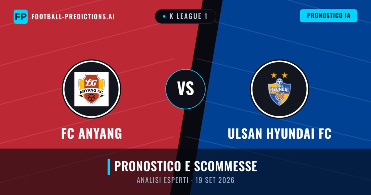FC Anyang vs Ulsan Hyundai FC — pronostico e anteprima del match
