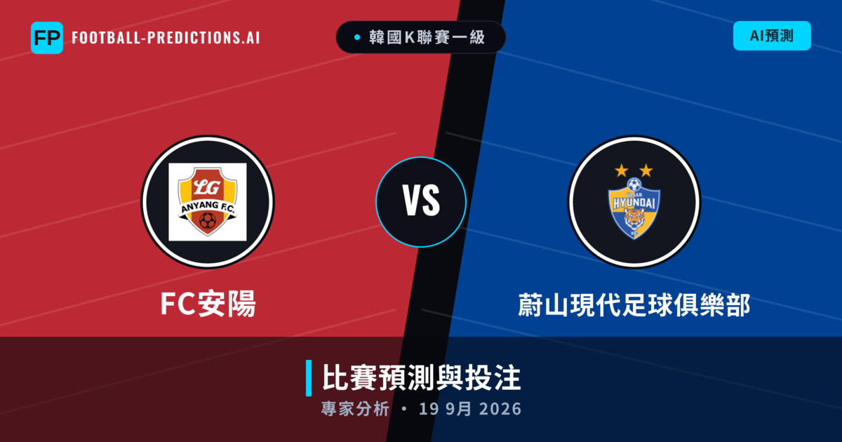 FC安陽 vs 蔚山現代足球俱樂部 — 比赛预测和前瞻