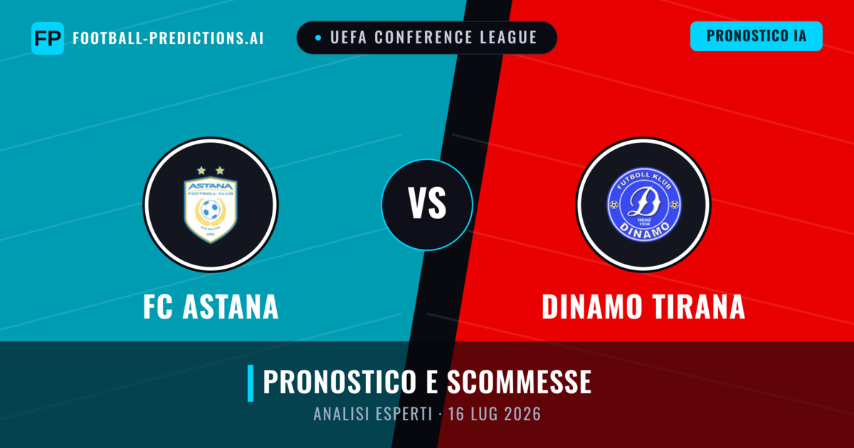 FC Astana vs Dinamo Tirana — pronostico e anteprima del match