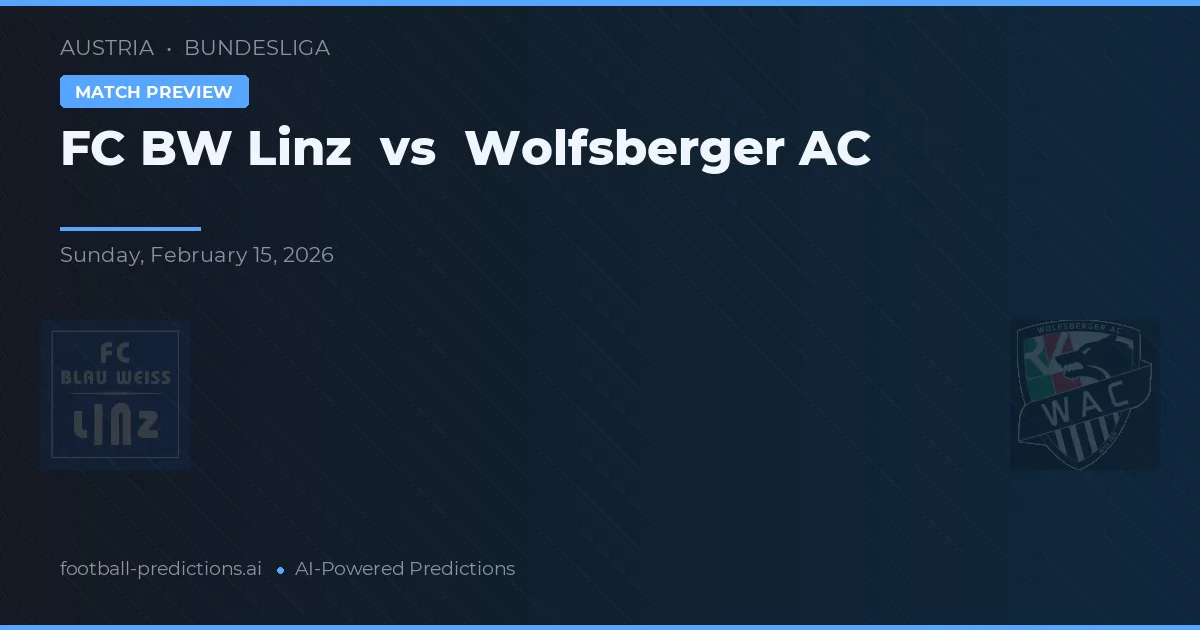 FC BW Linz vs Wolfsberger AC — match prediction & preview