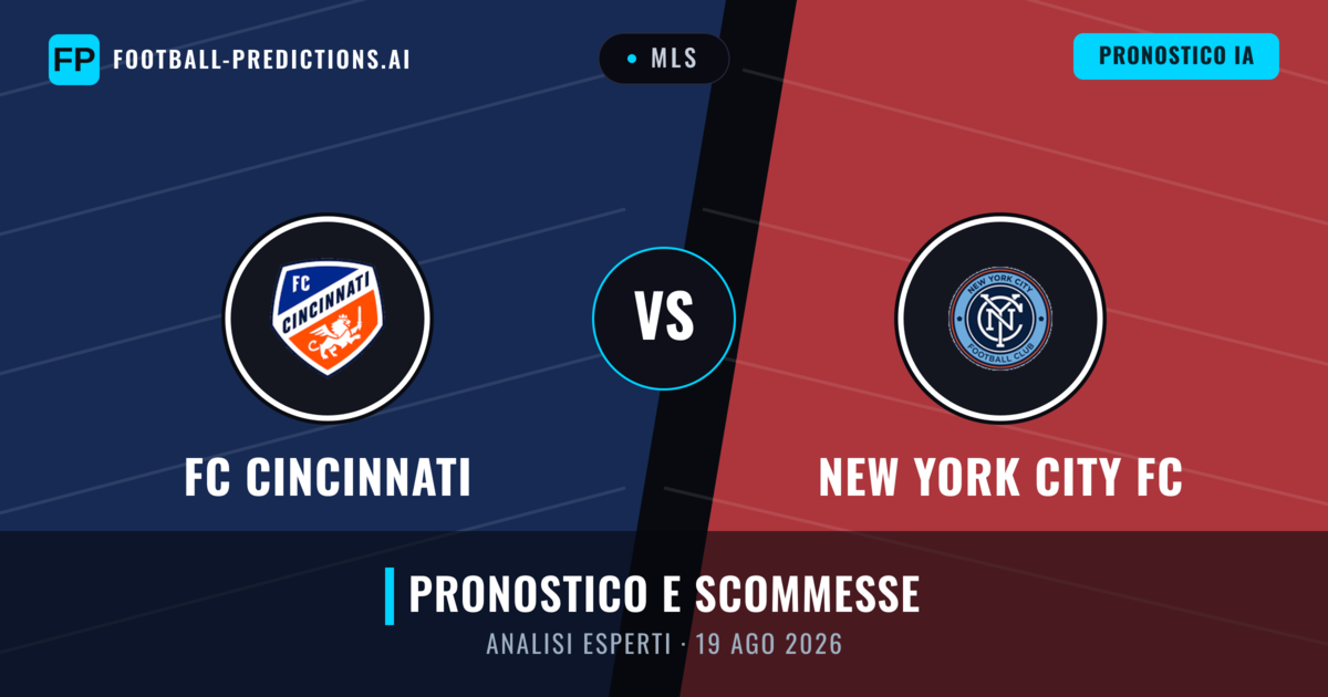 FC Cincinnati vs New York City FC — pronostico e anteprima del match