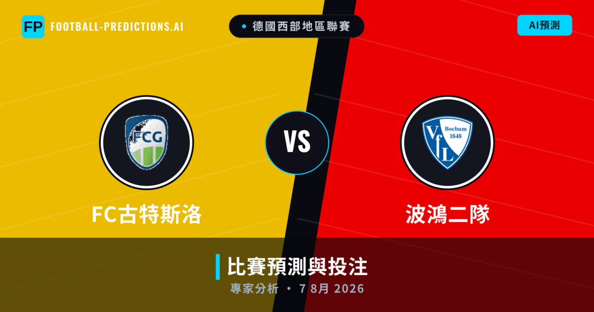 FC古特斯洛 vs 波鴻二隊 — 比赛预测和前瞻