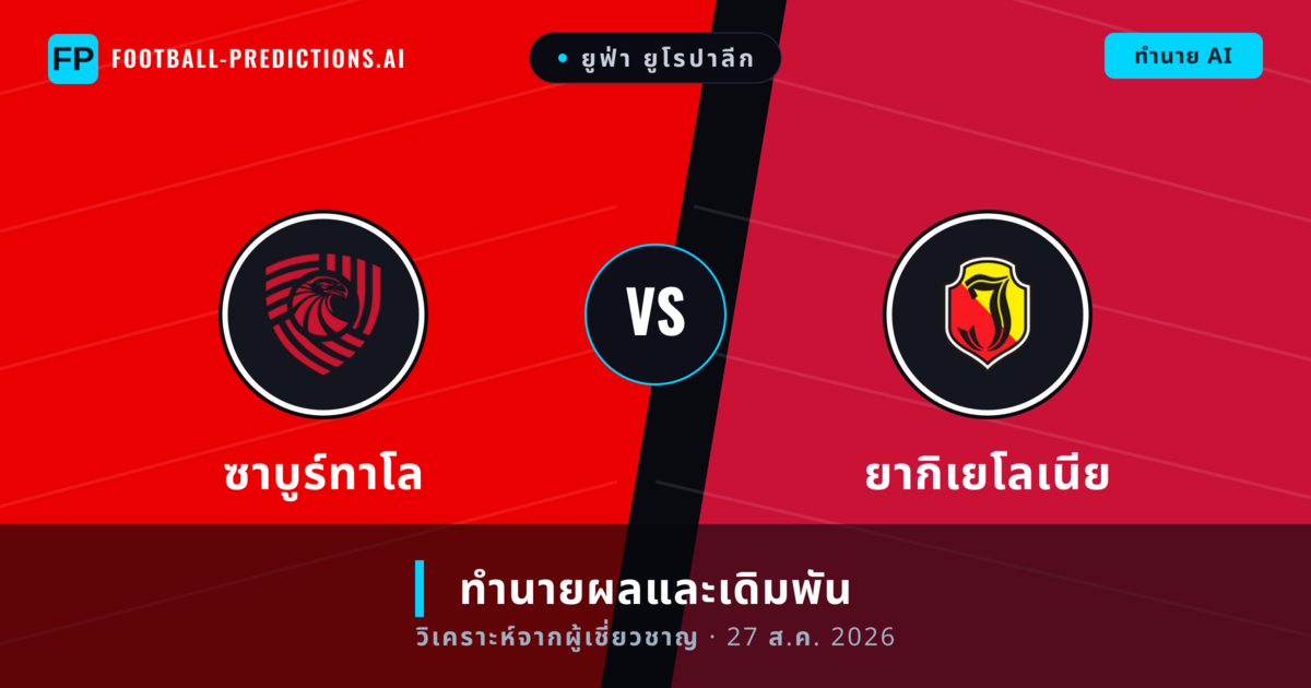 ซาบูร์ทาโล พบ ยากิเยโลเนีย — ทำนายผลและพรีวิวการแข่งขัน