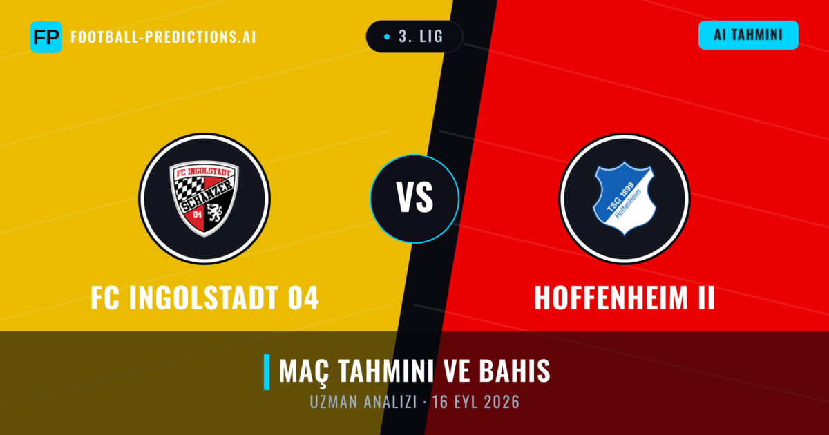 FC Ingolstadt 04 - Hoffenheim II — maç tahmini ve önizleme