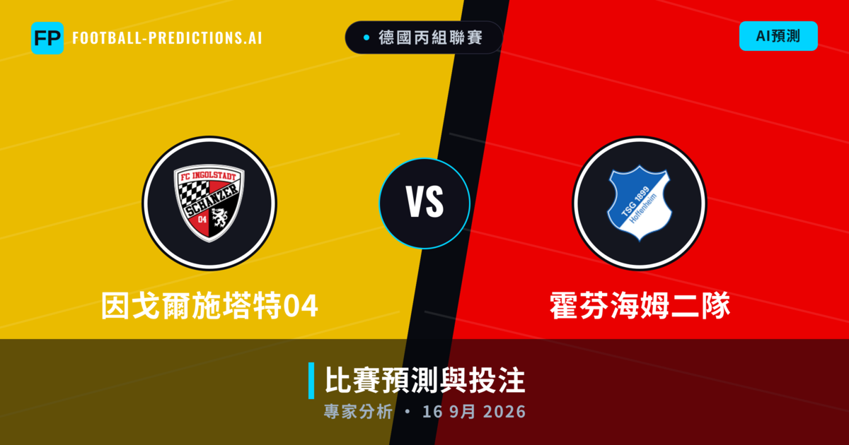 因戈爾施塔特04 vs 霍芬海姆二隊 — 比赛预测和前瞻