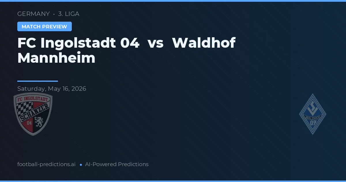 Ingolstadt 04 vs Waldhof Mannheim — pronostico e anteprima del match