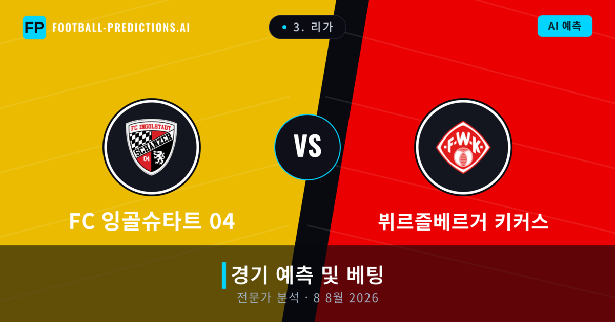 FC 잉골슈타트 04 대 뷔르즐베르거 키커스 — 경기 예측 및 프리뷰