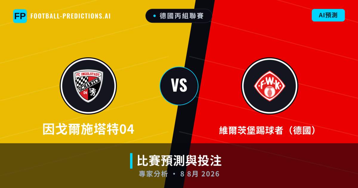 因戈爾施塔特04 vs 維爾茨堡踢球者(德國) — 比赛预测和前瞻