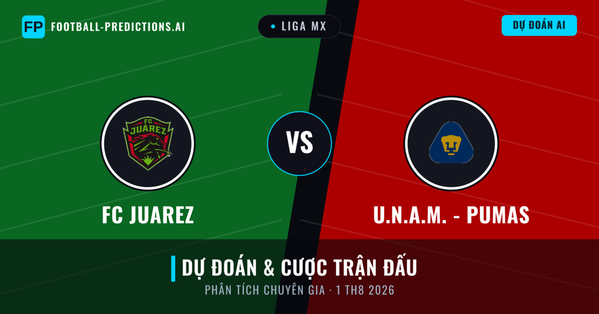 FC Juarez vs U.N.A.M. - Pumas — dự đoán và xem trước trận đấu