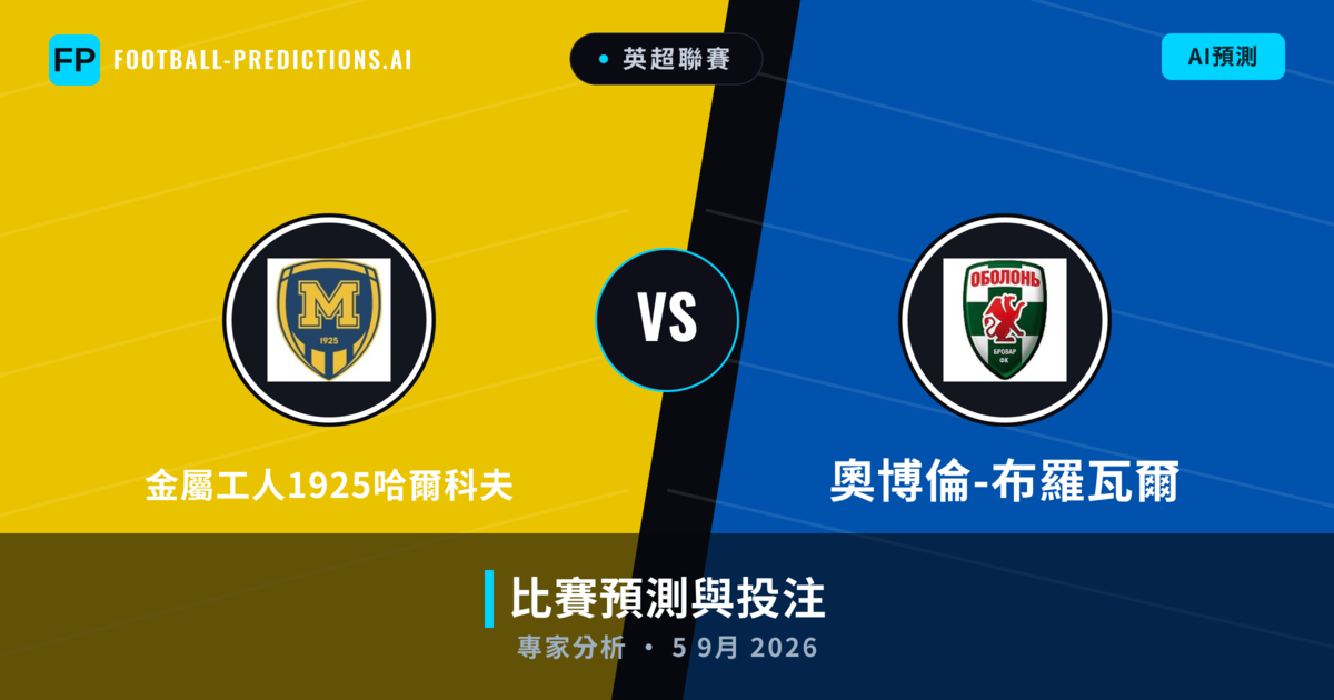 金屬工人1925哈爾科夫 vs 奧博倫-布羅瓦爾 — 比赛预测和前瞻